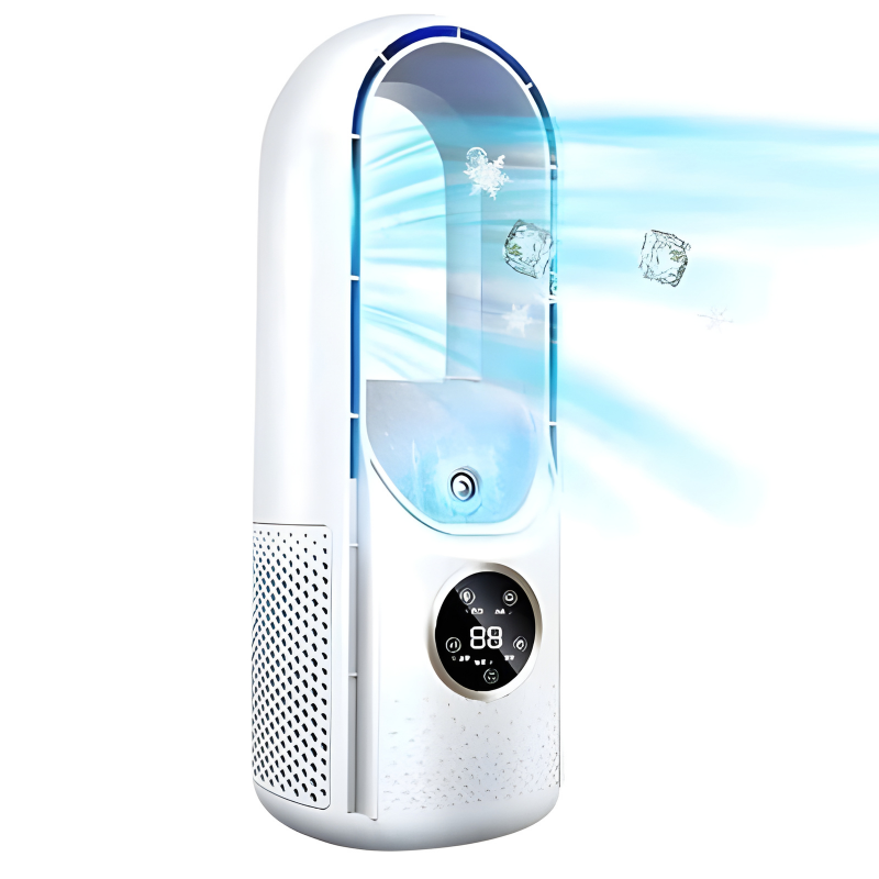 Portable Bladeless Air Conditioner Fan — Quiet Cooling Breeze