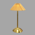 Astraeon Portable Cordless USB Rechargeable LED Lamp With Pleated Shade