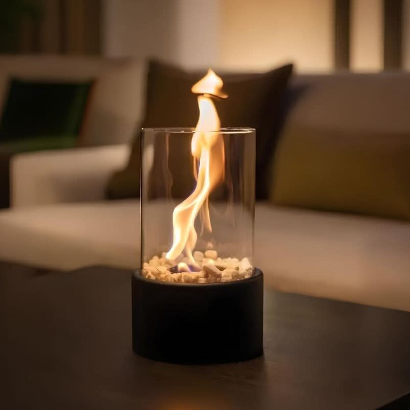 LumaFlair Refillable Glass Oil Lamp — Wire-Free Design, Standard Lamp Oil Tank