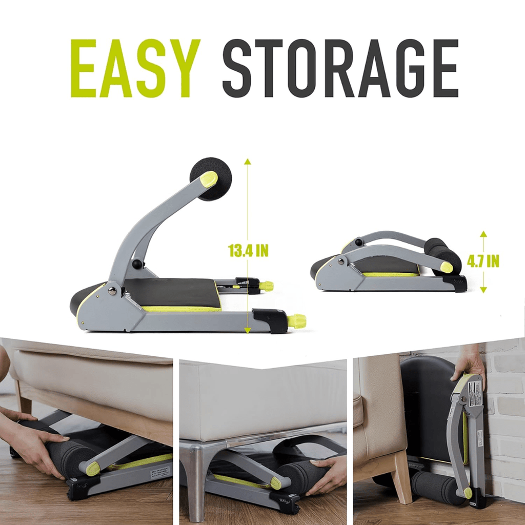 NovaFlex kompakter Bauchtrainer — geschwungenes Bogendesign, stabile Core-Plattform für den Boden