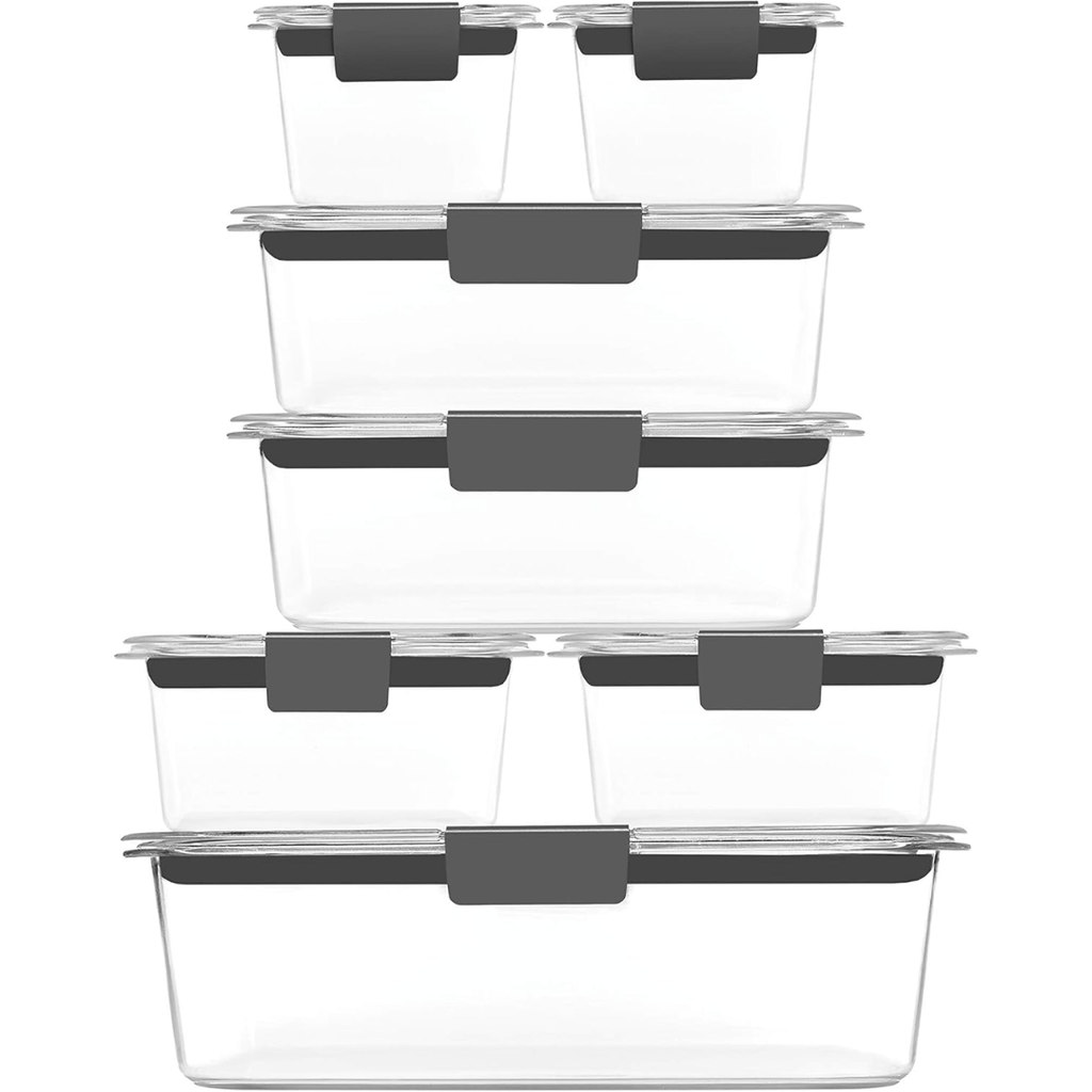 Set PureGuard di sette contenitori per la preparazione dei pasti — Senza BPA, coperchi sicuri