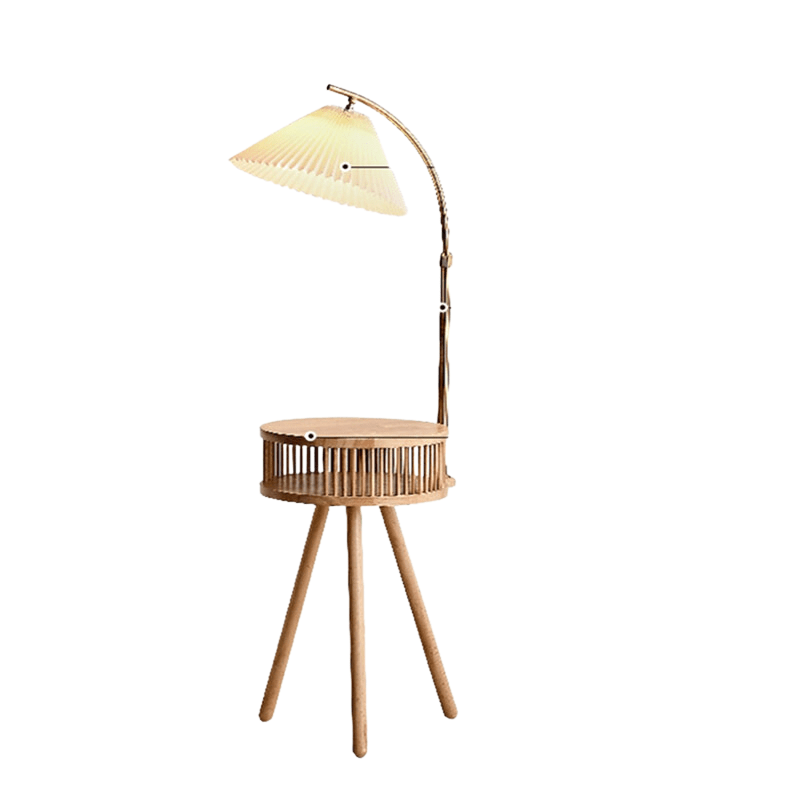 Aurelia Arc Floor Lamp Wooden LED Corner Bedside Light