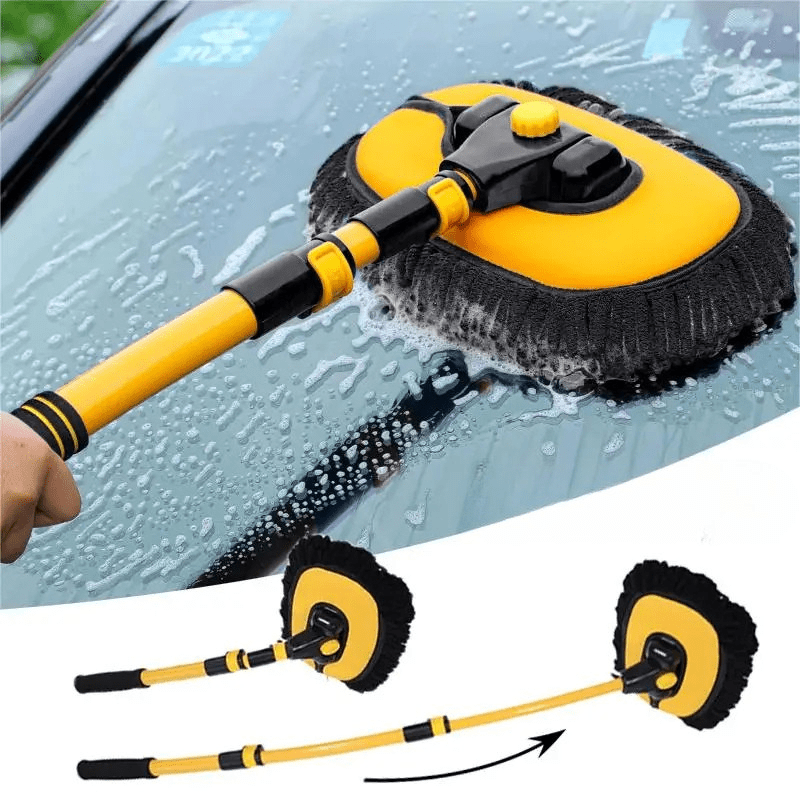 AeroSweep Pro Telescopic Chenille Car Wash Mop — Thick-Pile Cleaning Brush