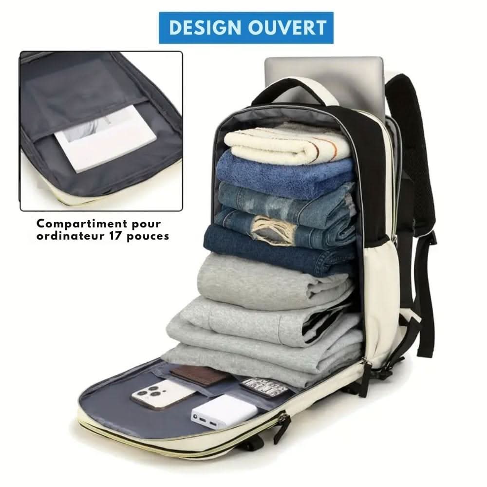 MetroFlex Pack Travel Backpack — Dedicated Laptop Compartment and Separate Shoe Compartment