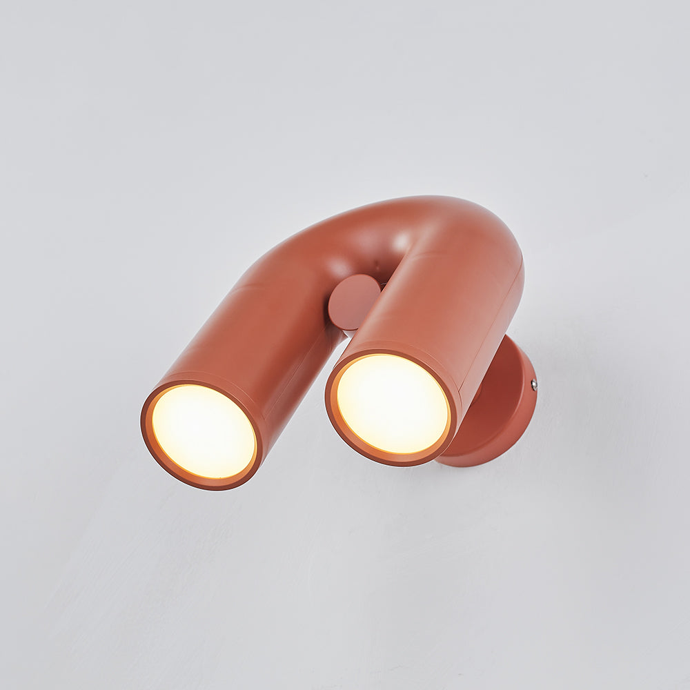 Arisha Wall Lamp U-shaped Design LED Metal, Black/Blue/Gray/Red, Bedroom | ventumra