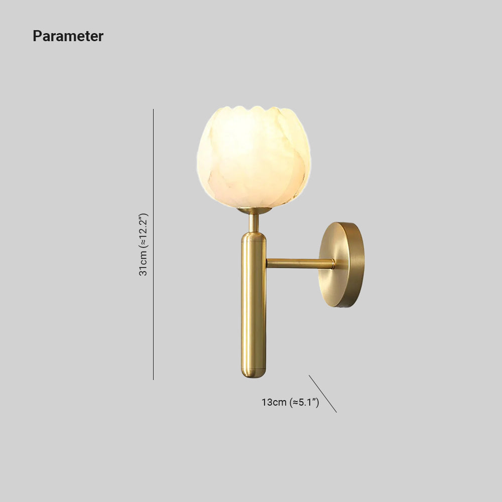 Ralin Alabaster Flowers Wall Lamp | ventumra