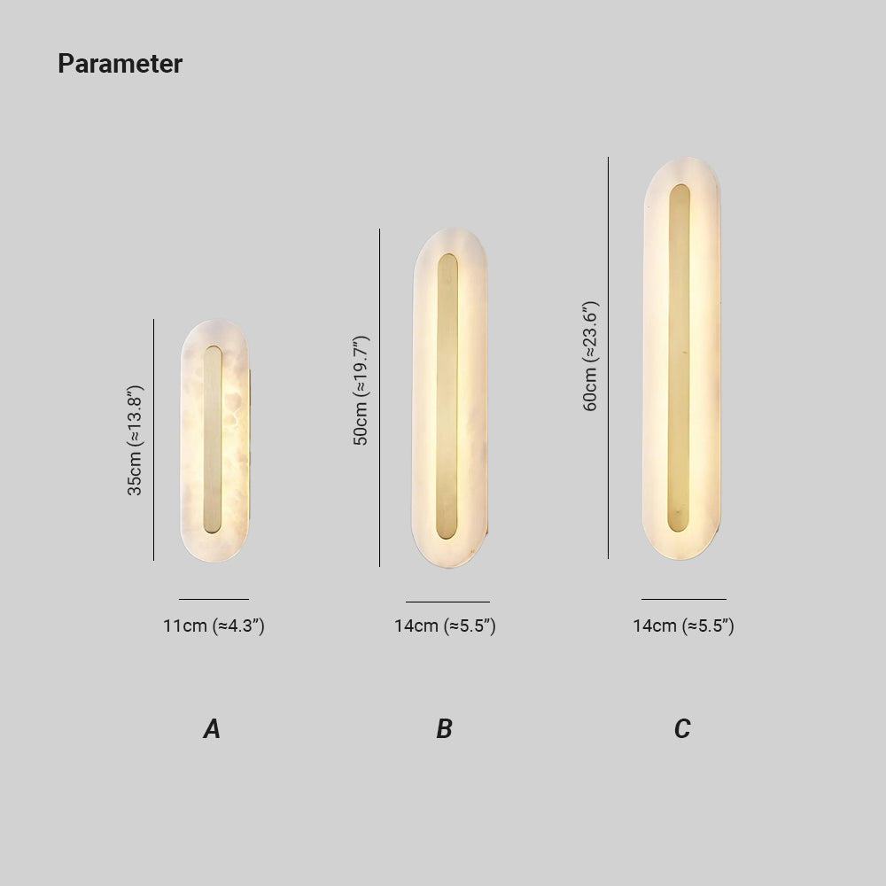 Hurn Alabaster Rounded Wall Lamp | ventumra
