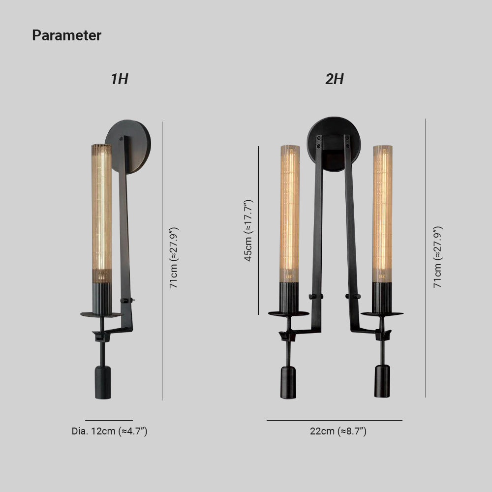 Lucian Indoor Wall Lamp Glass Farmhouse | ventumra