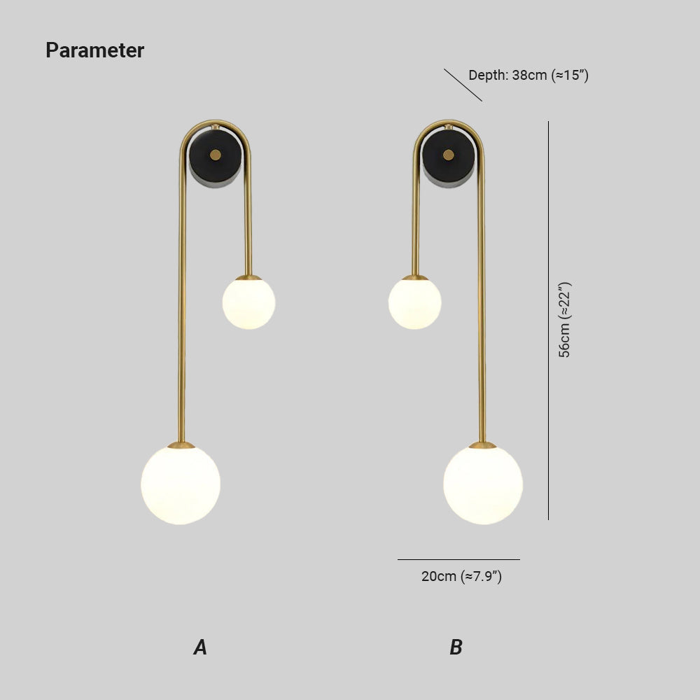 Elaro Brass Arc Wall Light | ventumra