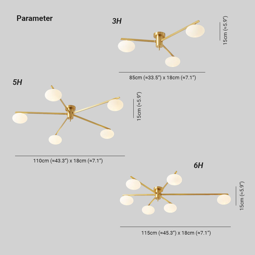 Jania Modern Glass Black Ceiling Light | ventumra