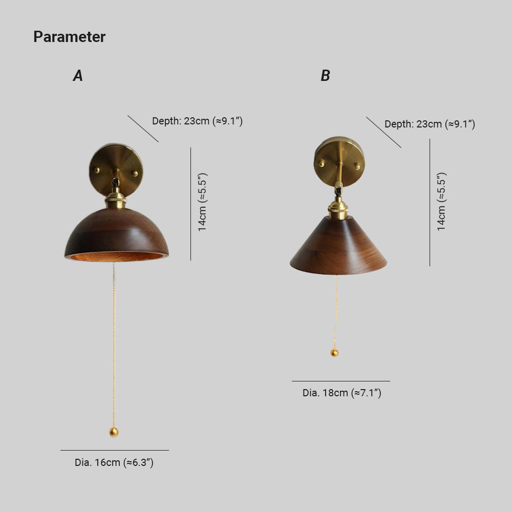 Eira Vintage Pull Chain Switch Wall Lamp | ventumra