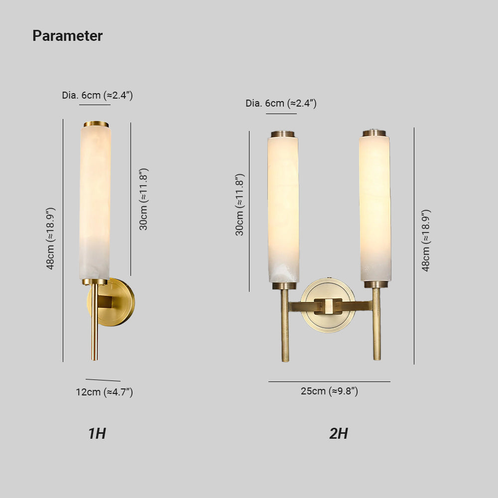 Jern Art Deco Alabaster Wall Lamp | ventumra
