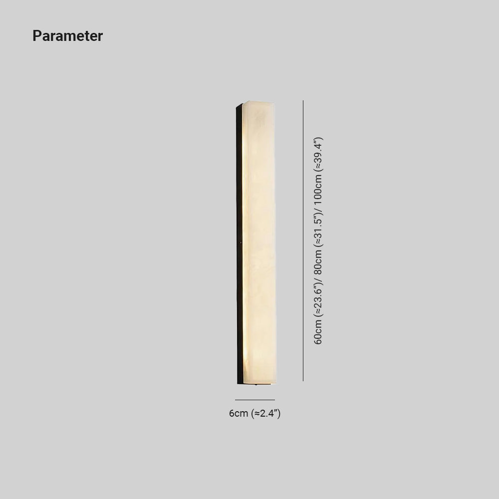 Isen Linear Brass Alabaster Wall Lamp | ventumra