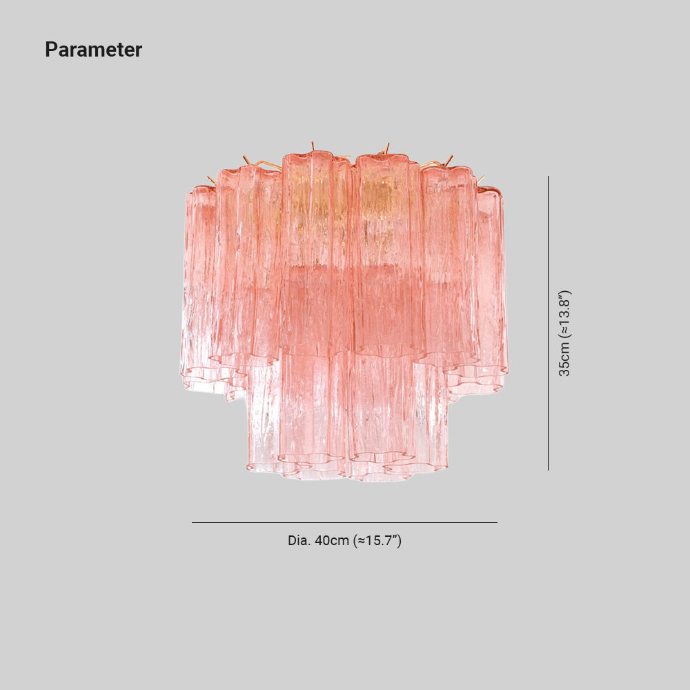 Aurora Tubes Ceiling Lamp Pink Waterfall Style | ventumra
