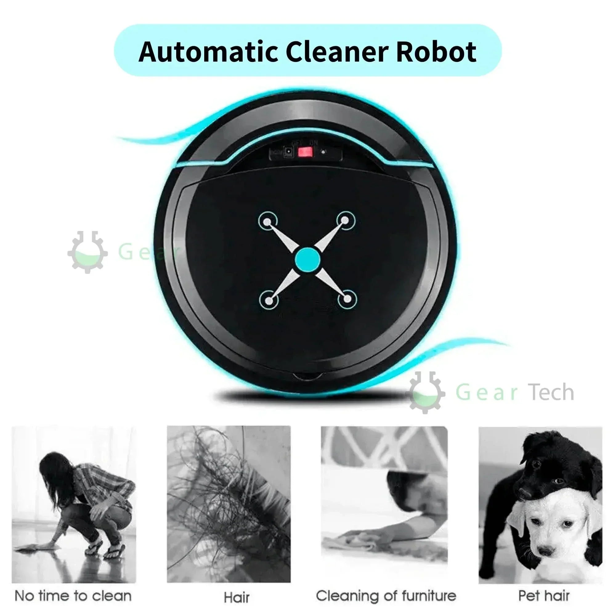 Aspirateur robot intelligent NovaSweep — Navigation intelligente et fonction de lavage automatique
