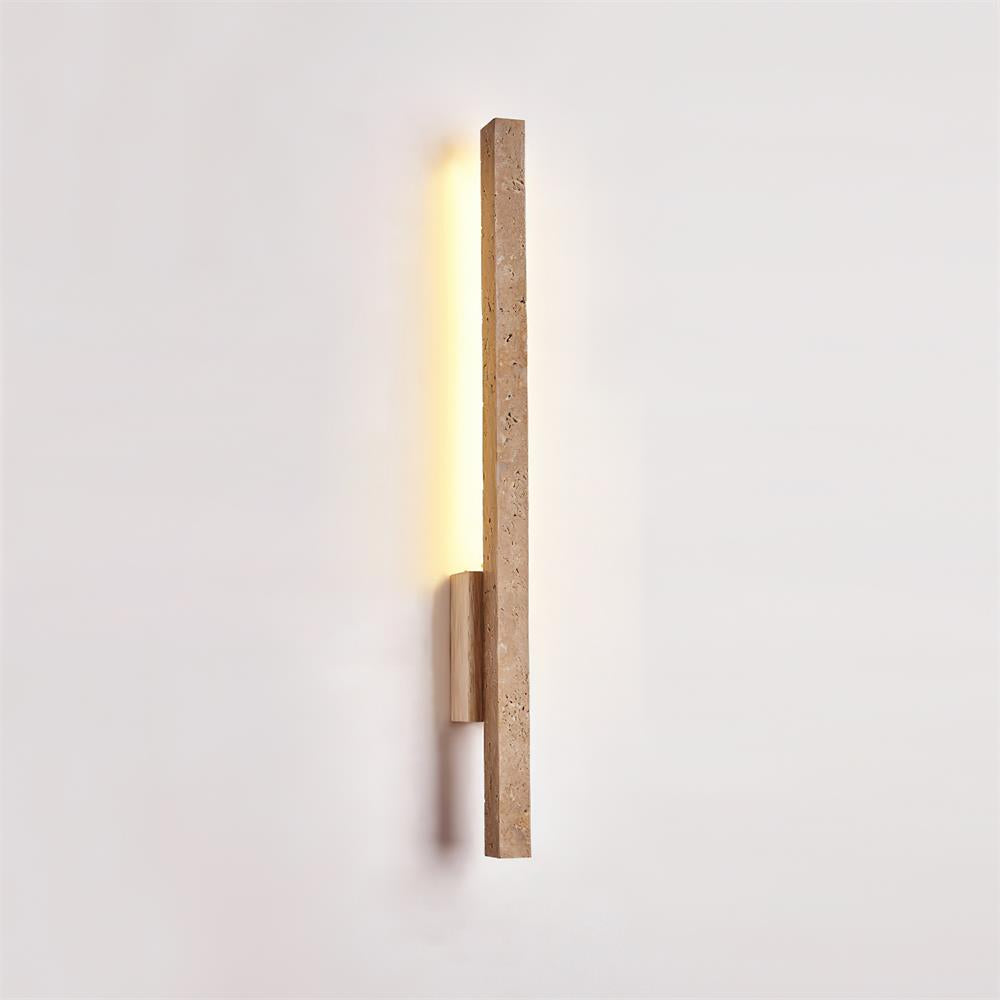 Opalyn Slim Travertine Wall Lamp | ventumra