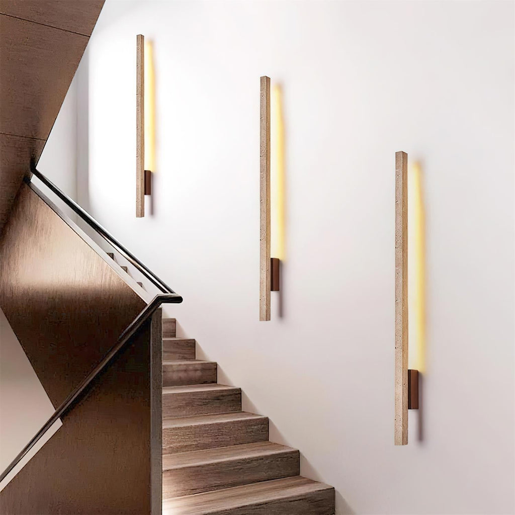 Opalyn Slim Travertine Wall Lamp | ventumra
