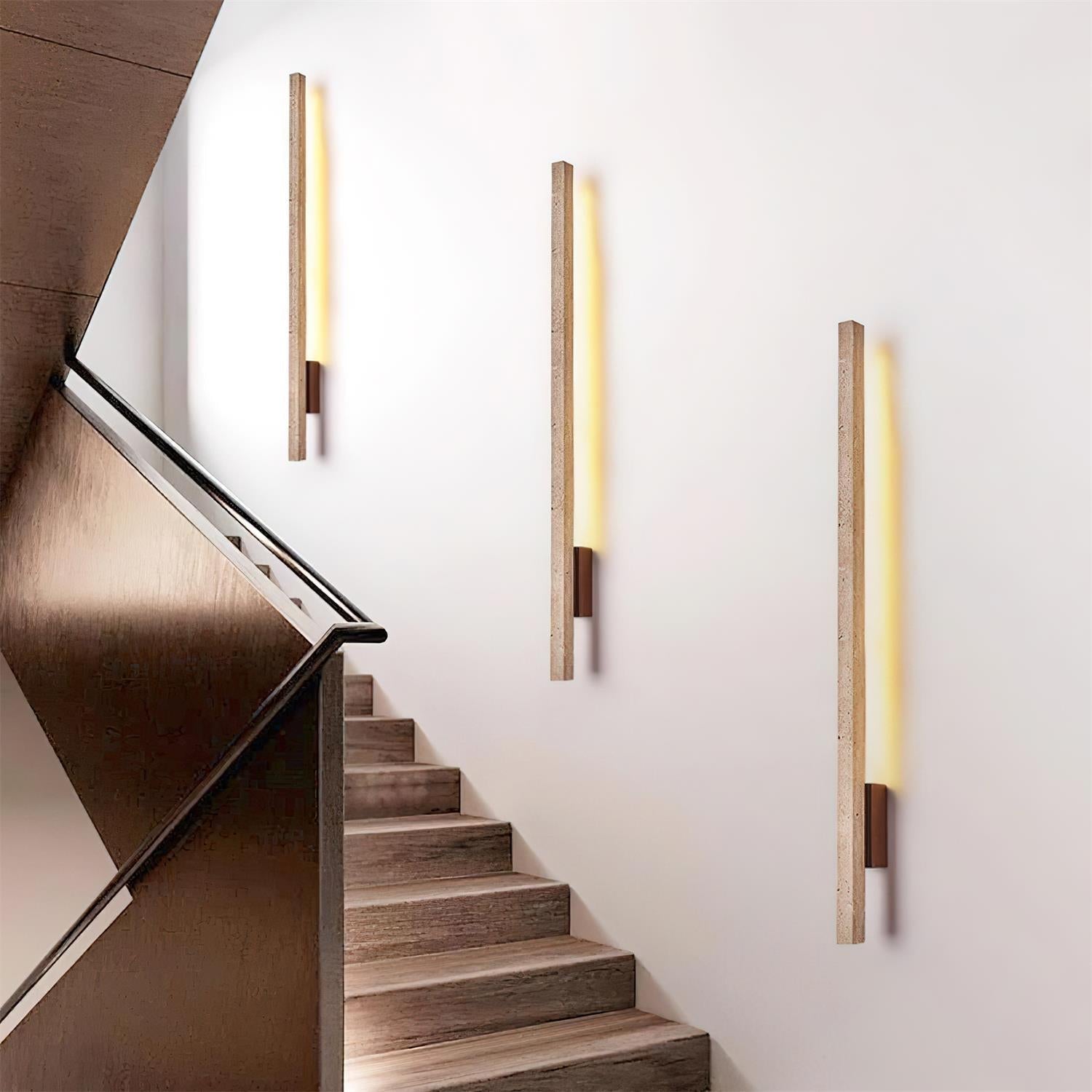 Opalyn Slim Travertine Wall Lamp | ventumra