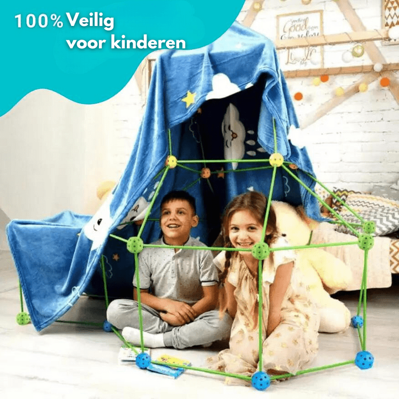 DreamCrest Builder creatieve bouwset — fortstructuren en gebogen tunnels, 85-delig
