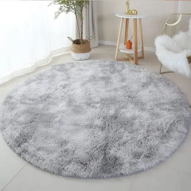 NimbusNest Ultra Plush okrągły dywan — luksusowo miękka powierzchnia z wysokim włosiem