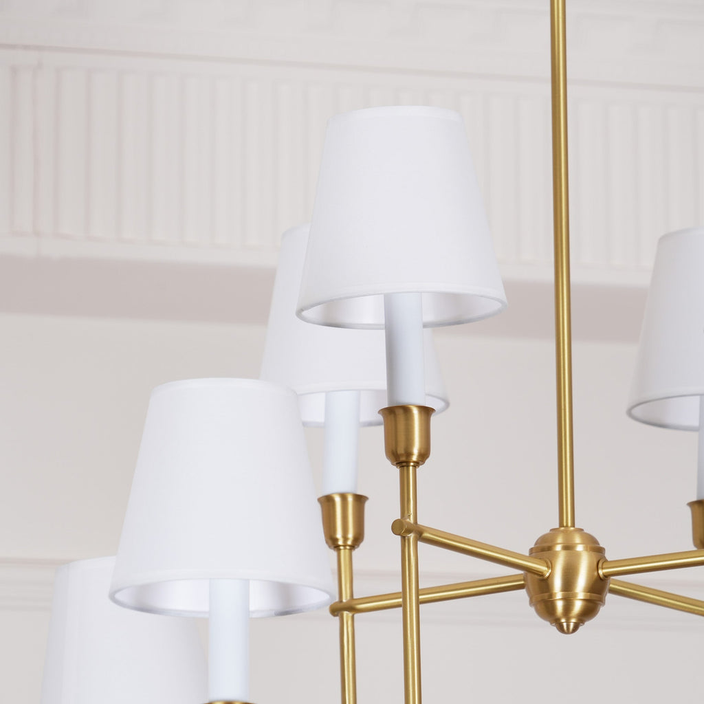 Talia Chandelier Luxury Brass Fabric | ventumra