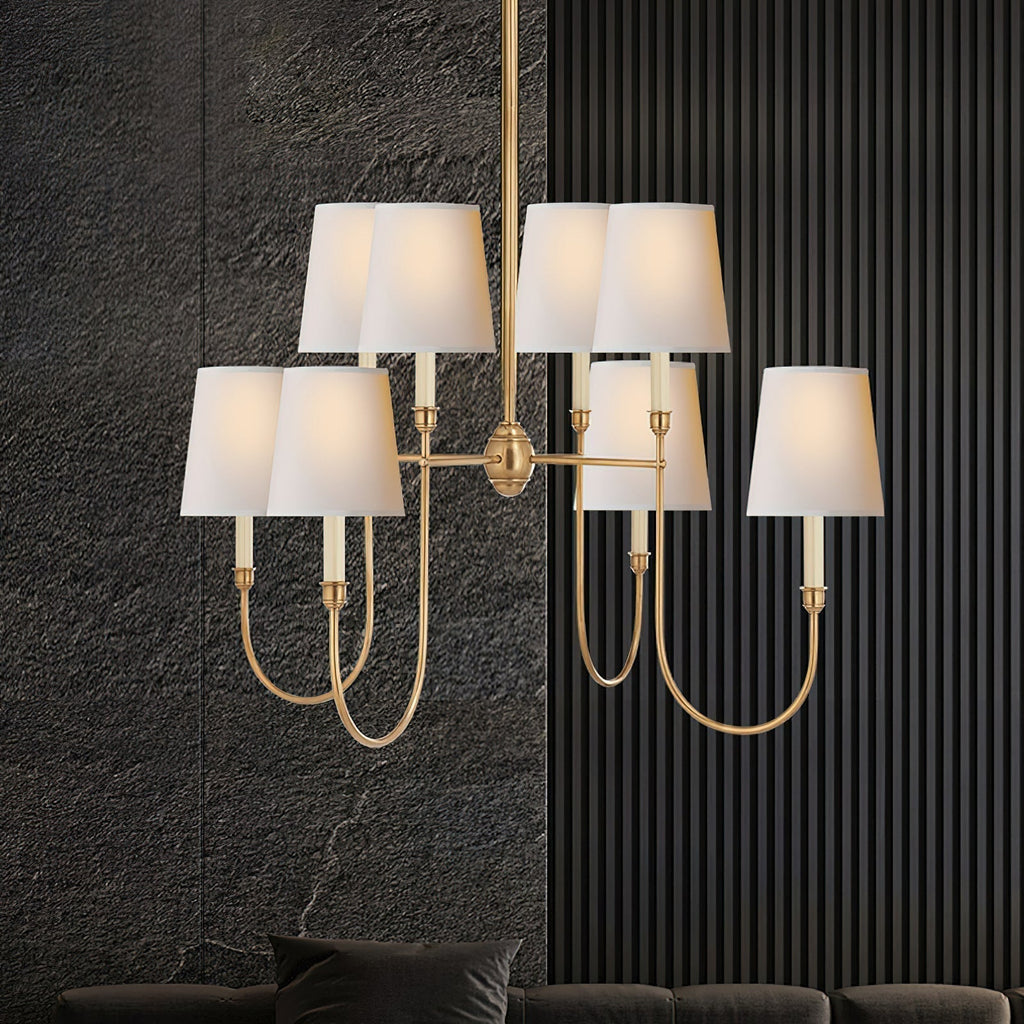 Talia Chandelier Luxury Brass Fabric | ventumra