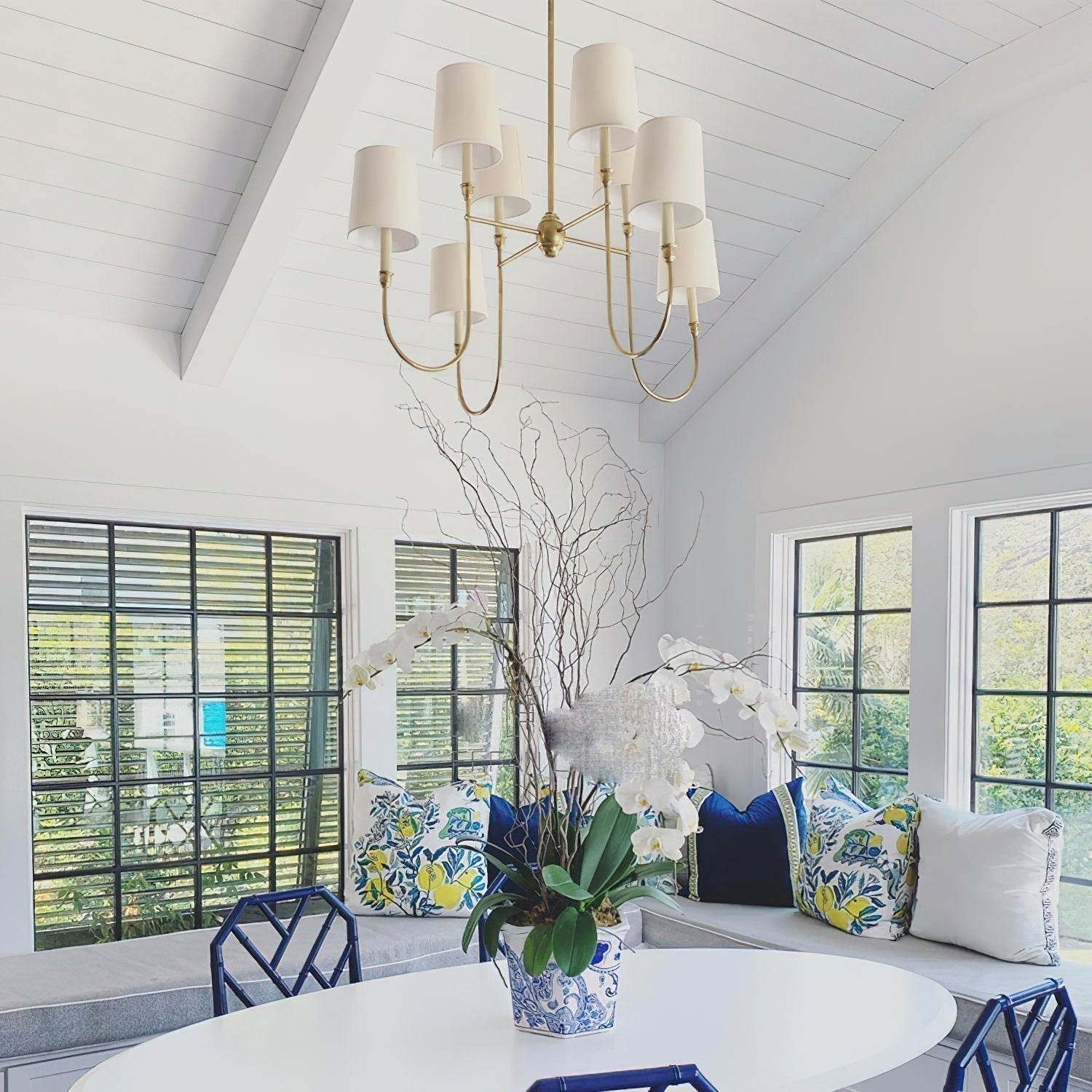 Talia Chandelier Luxury Brass Fabric | ventumra
