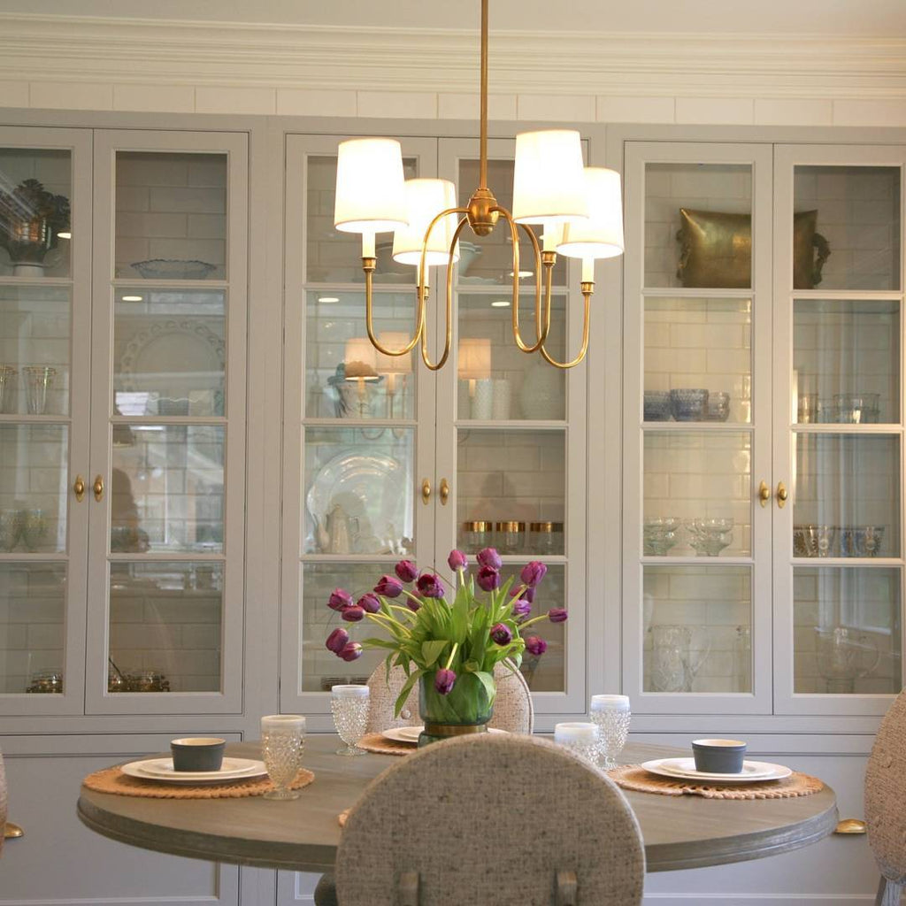 Talia Chandelier Luxury Brass Fabric | ventumra
