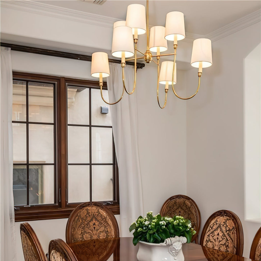Talia Chandelier Luxury Brass Fabric | ventumra
