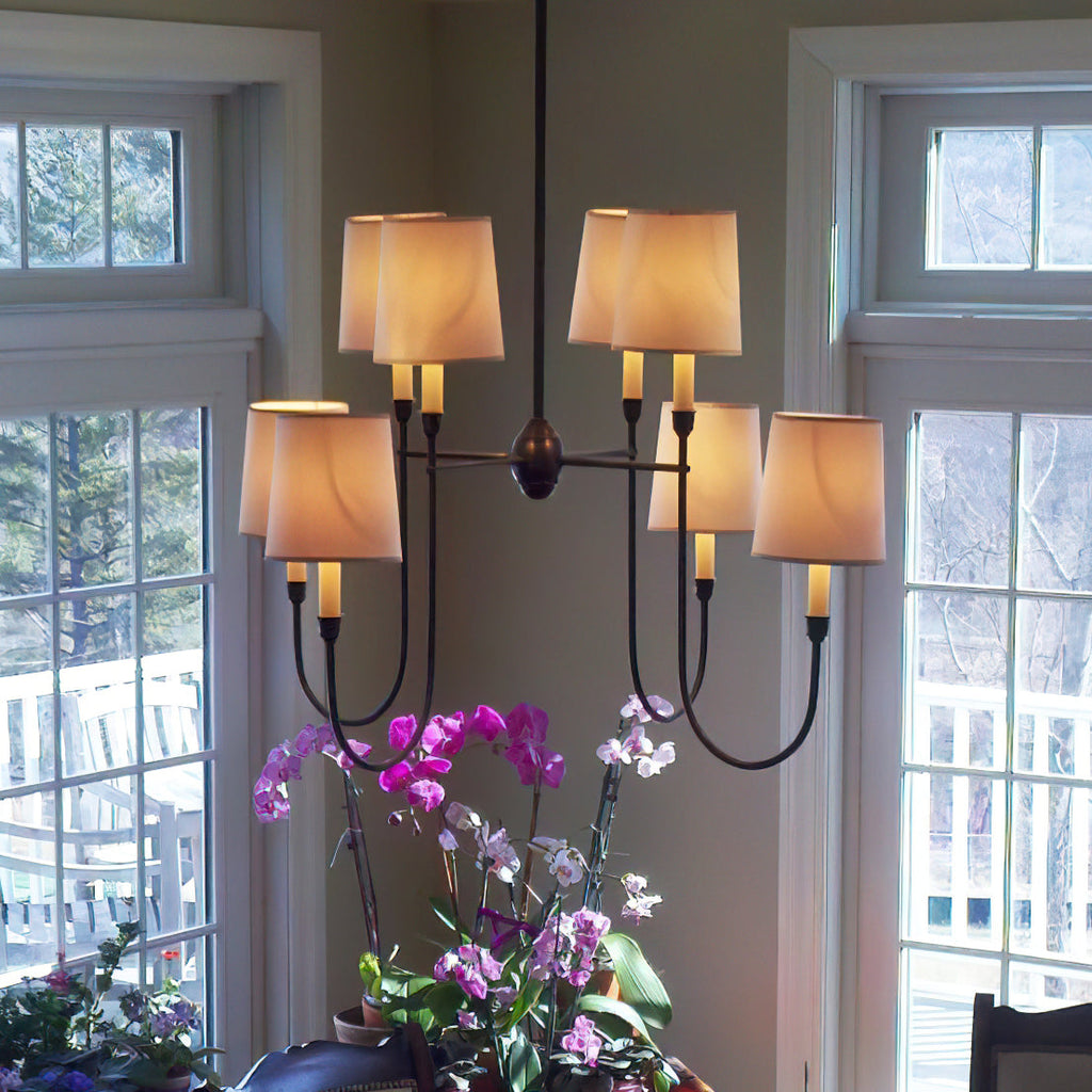 Talia Chandelier Luxury Brass Fabric | ventumra