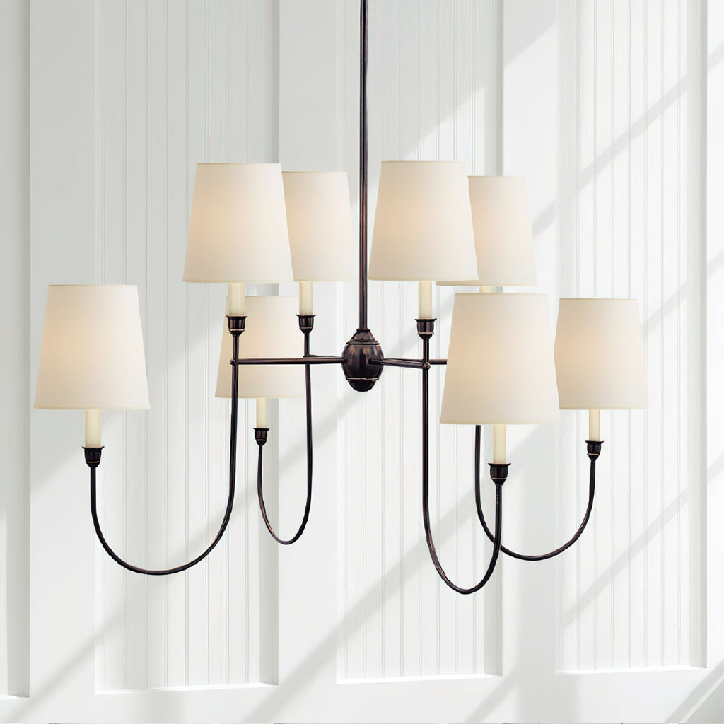 Talia Chandelier Luxury Brass Fabric | ventumra