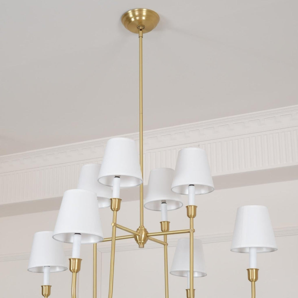 Talia Chandelier Luxury Brass Fabric | ventumra