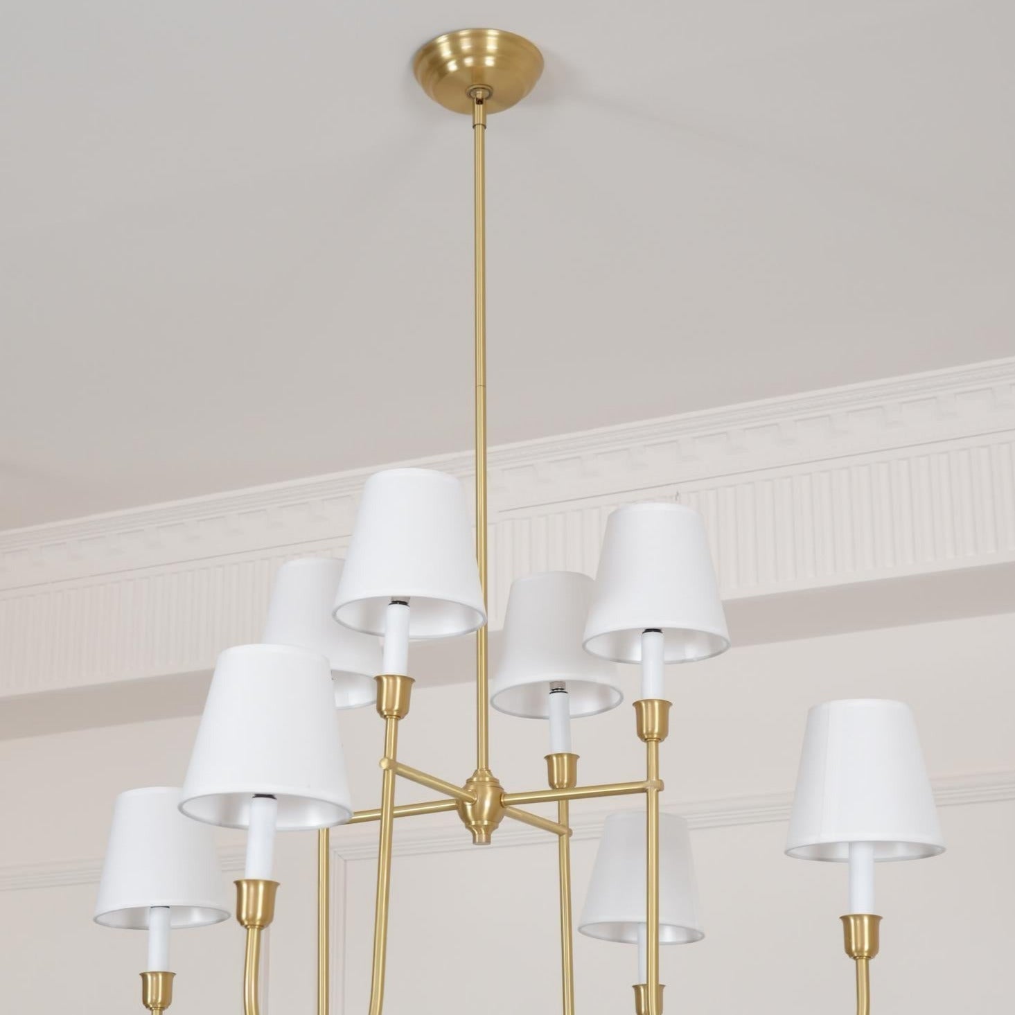 Talia Chandelier Luxury Brass Fabric | ventumra