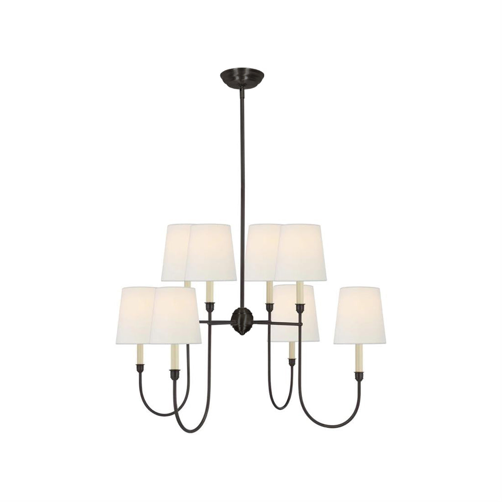 Talia Chandelier Luxury Brass Fabric - Neutralighting