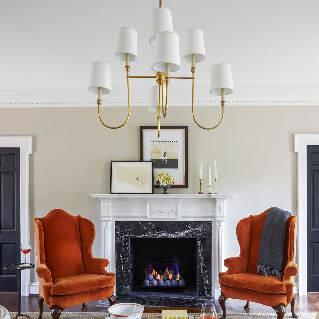 Talia Chandelier Luxury Brass Fabric | ventumra