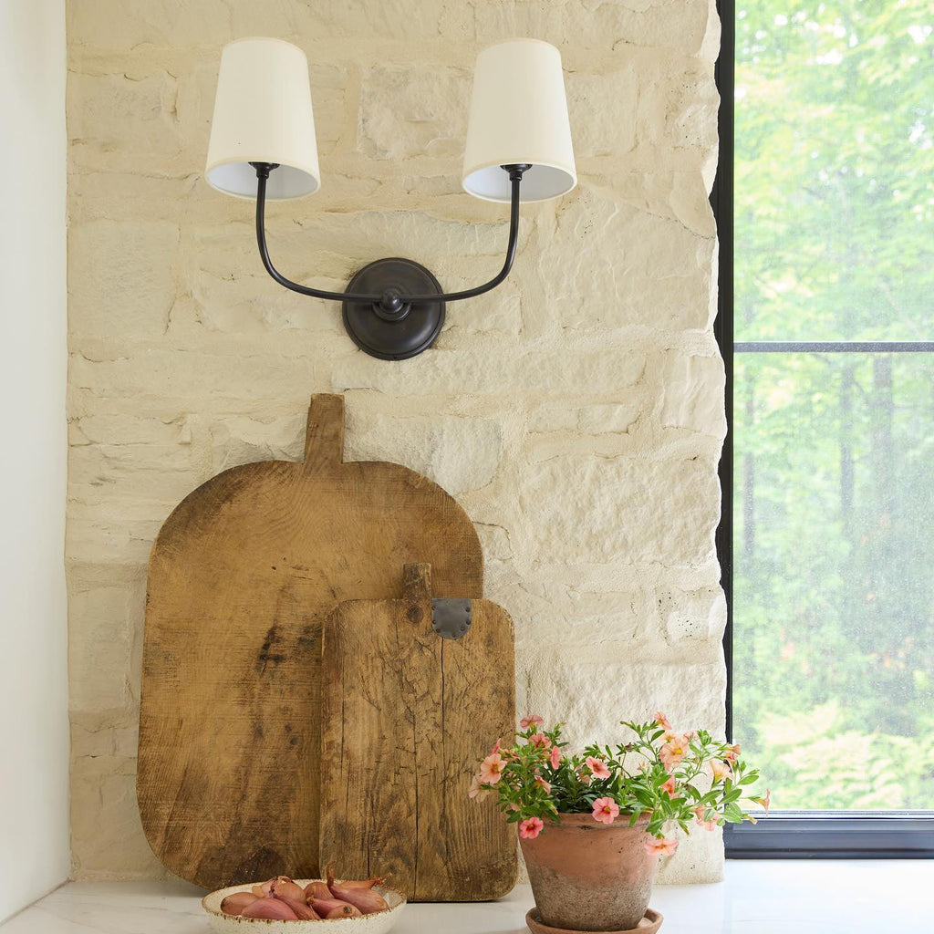 Victor Wall Lamp Black Bronze Fabric | ventumra