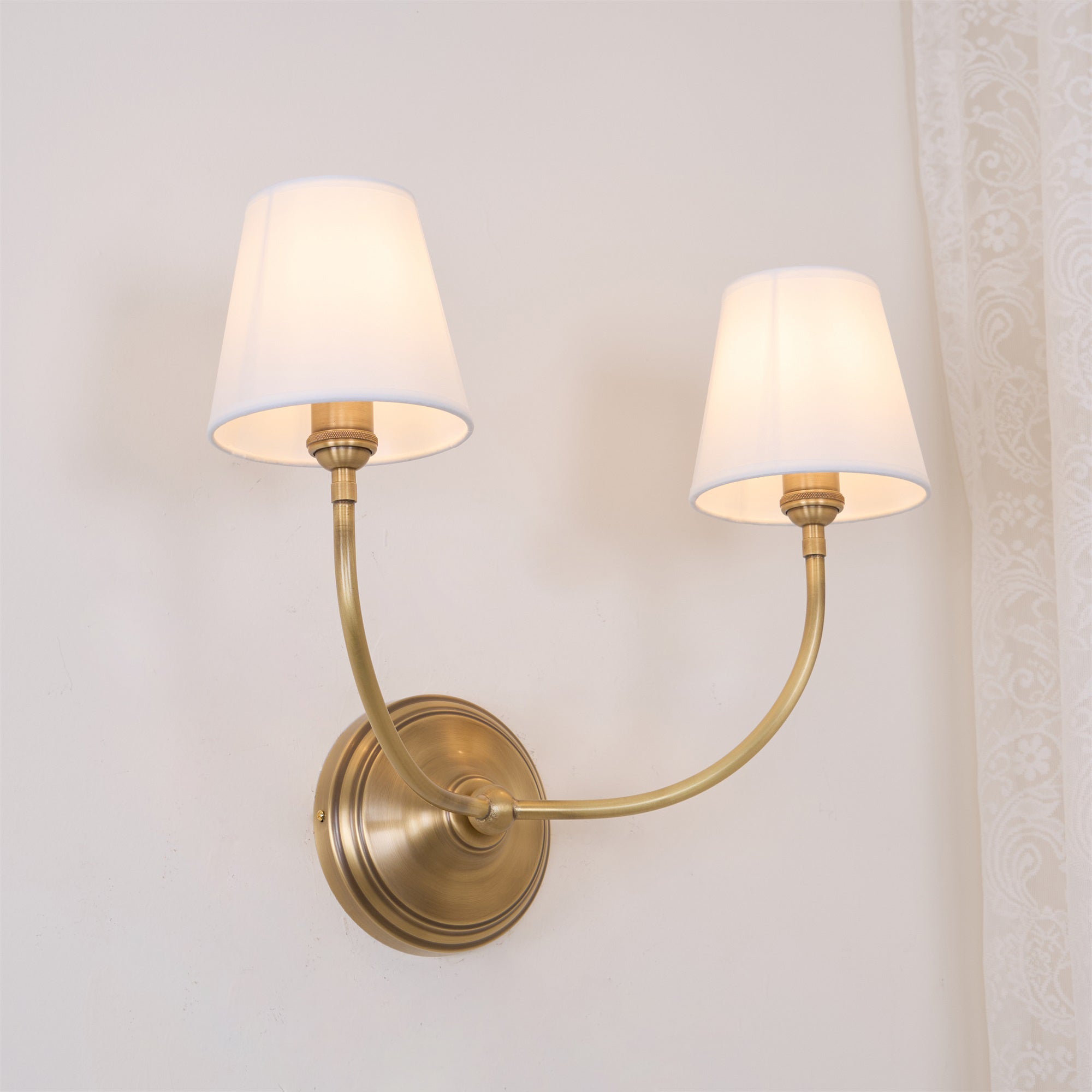 Victor Wall Lamp Black Bronze Fabric | ventumra