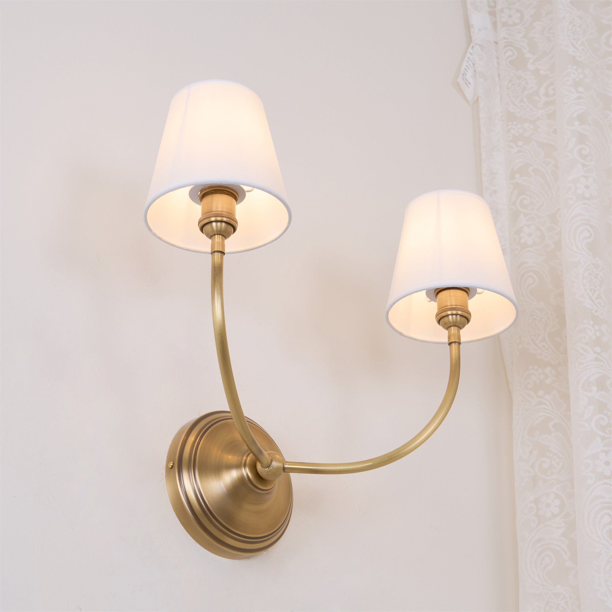 Victor Wall Lamp Black Bronze Fabric | ventumra