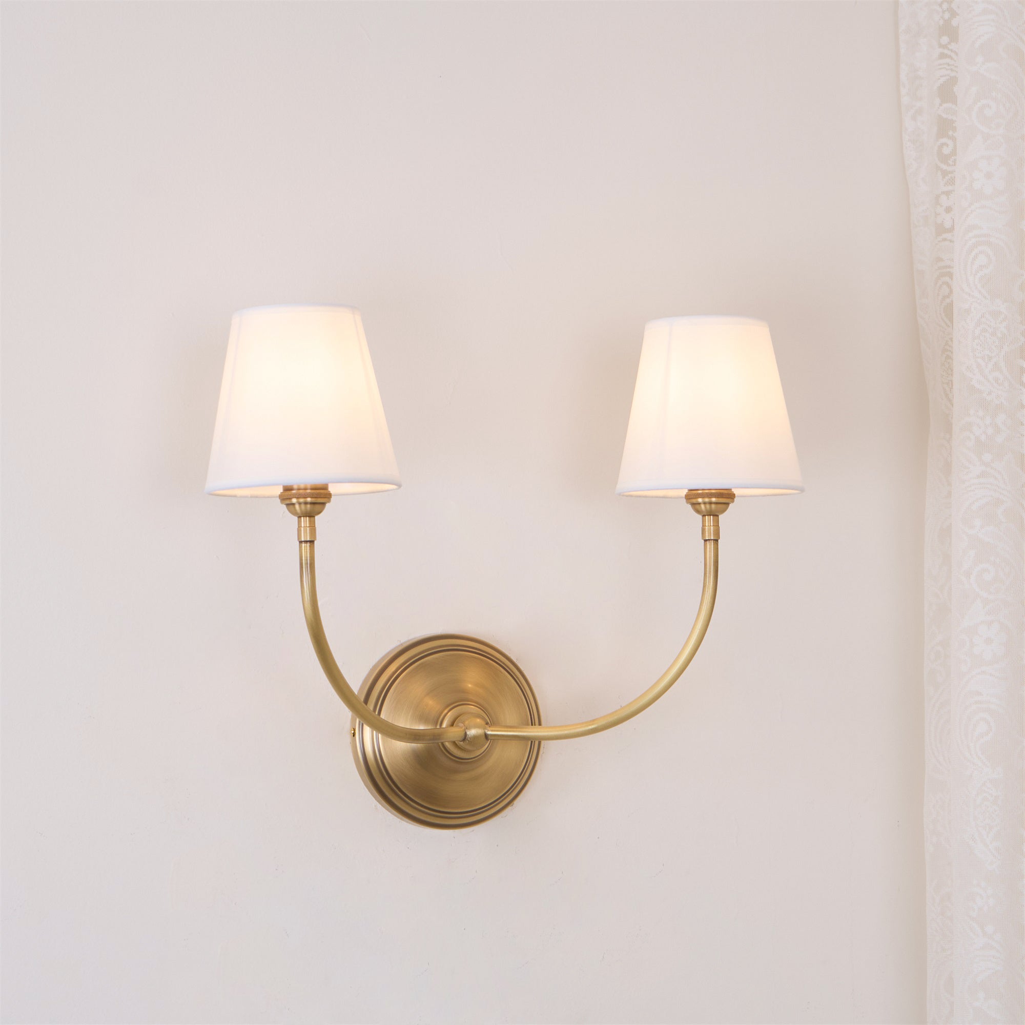 Victor Wall Lamp Black Bronze Fabric | ventumra