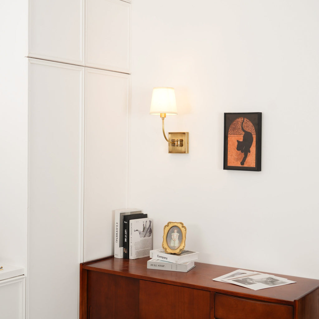 Victor Wall Lamp Black Bronze Fabric | ventumra