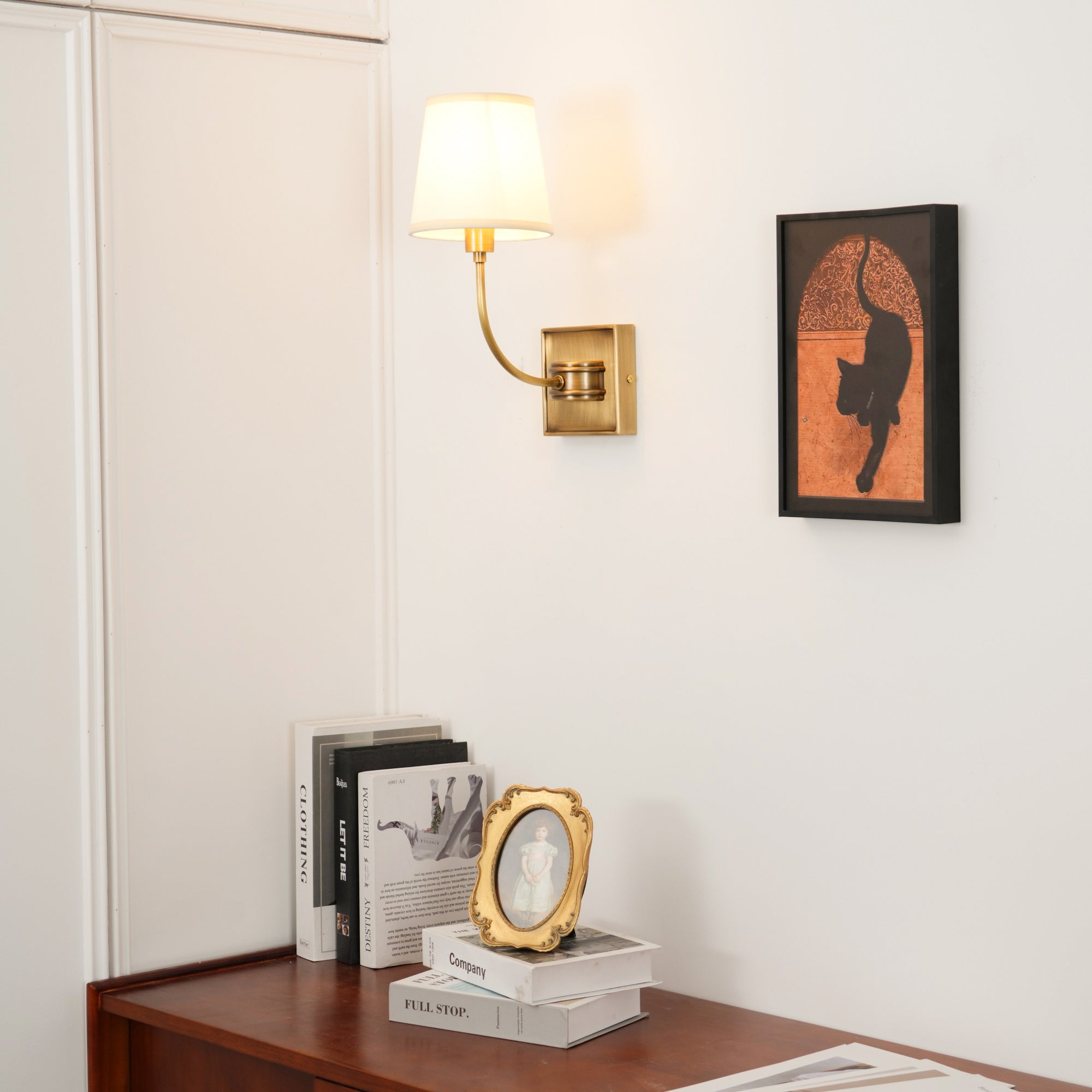 Victor Wall Lamp Black Bronze Fabric | ventumra