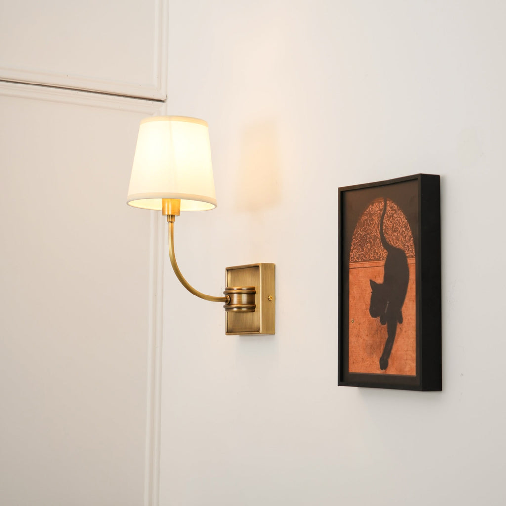 Victor Wall Lamp Black Bronze Fabric | ventumra