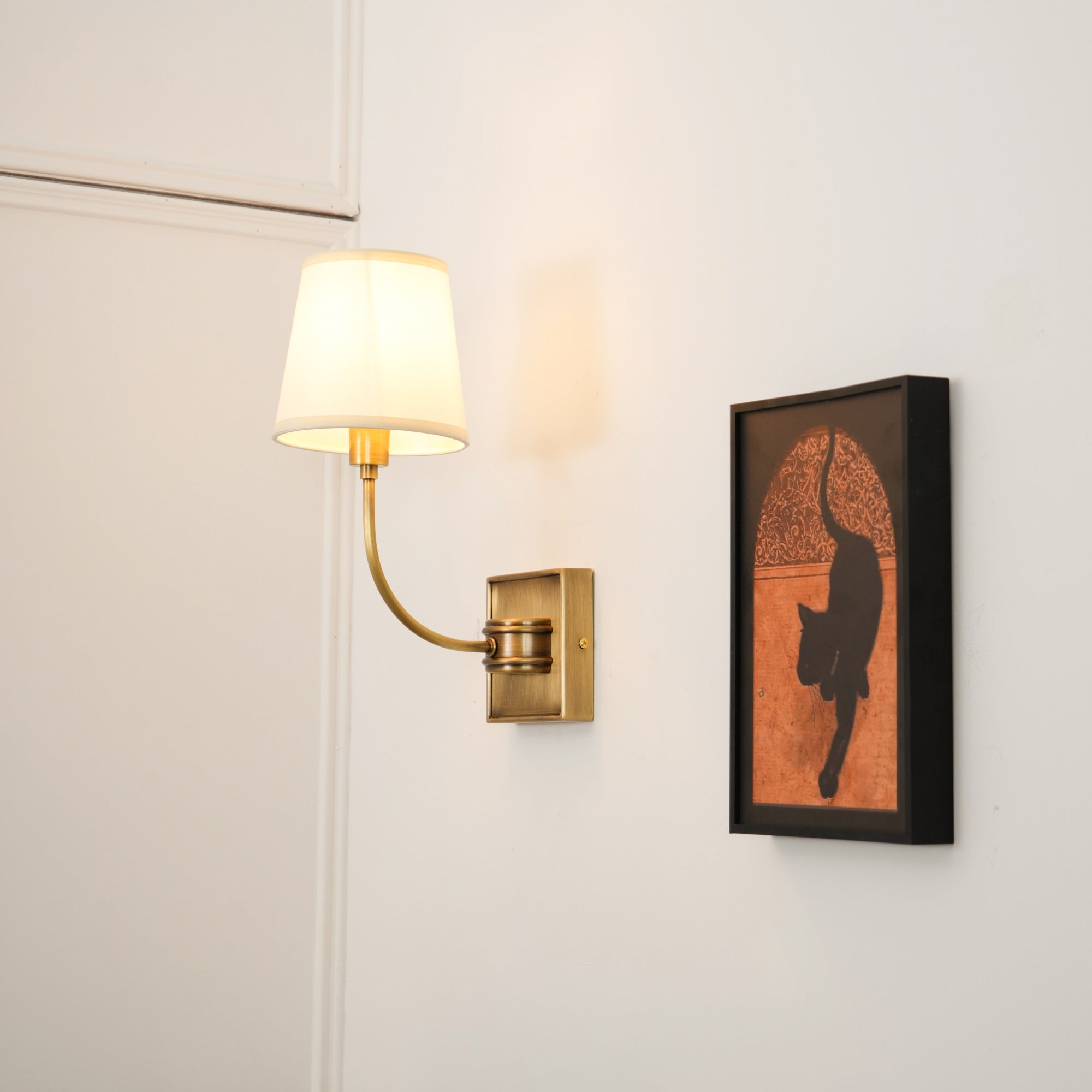 Victor Wall Lamp Black Bronze Fabric | ventumra