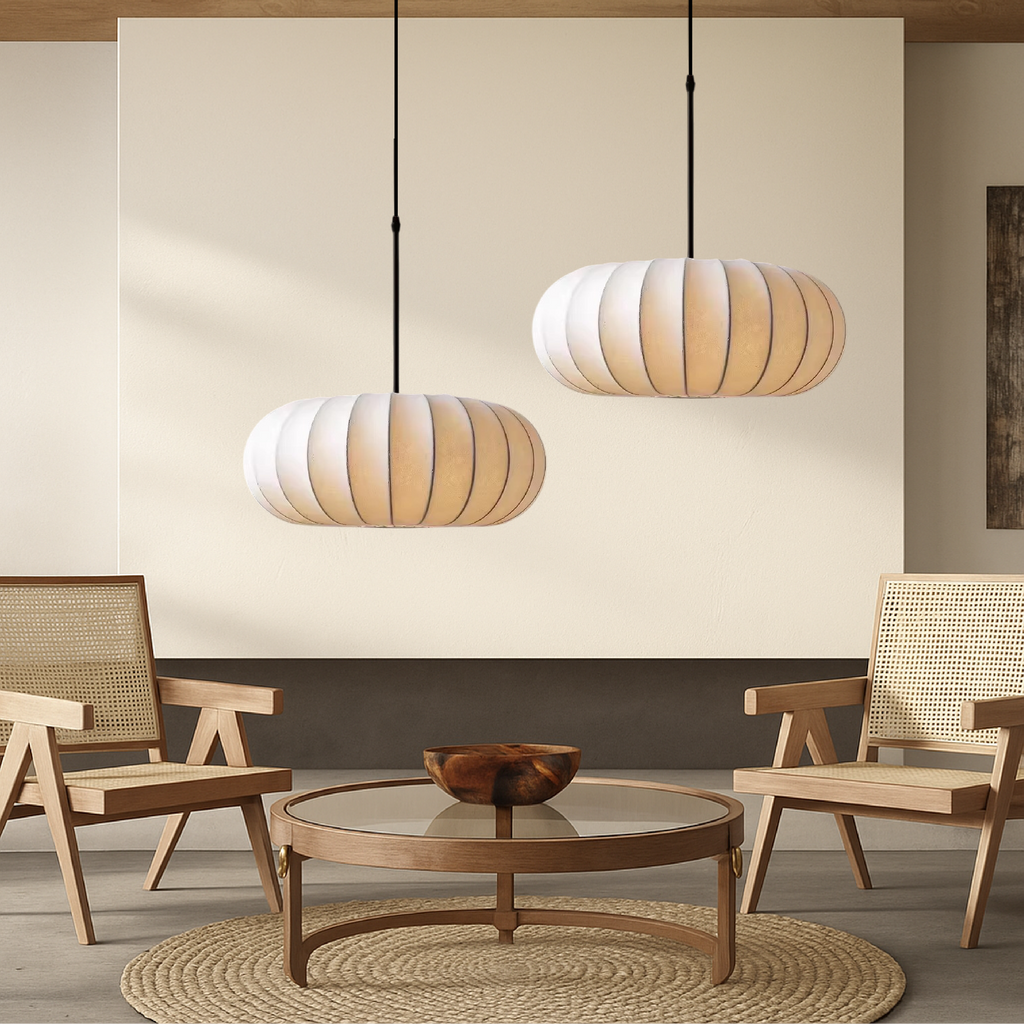 Japandi Ribbed Pendant Light | Ventumra