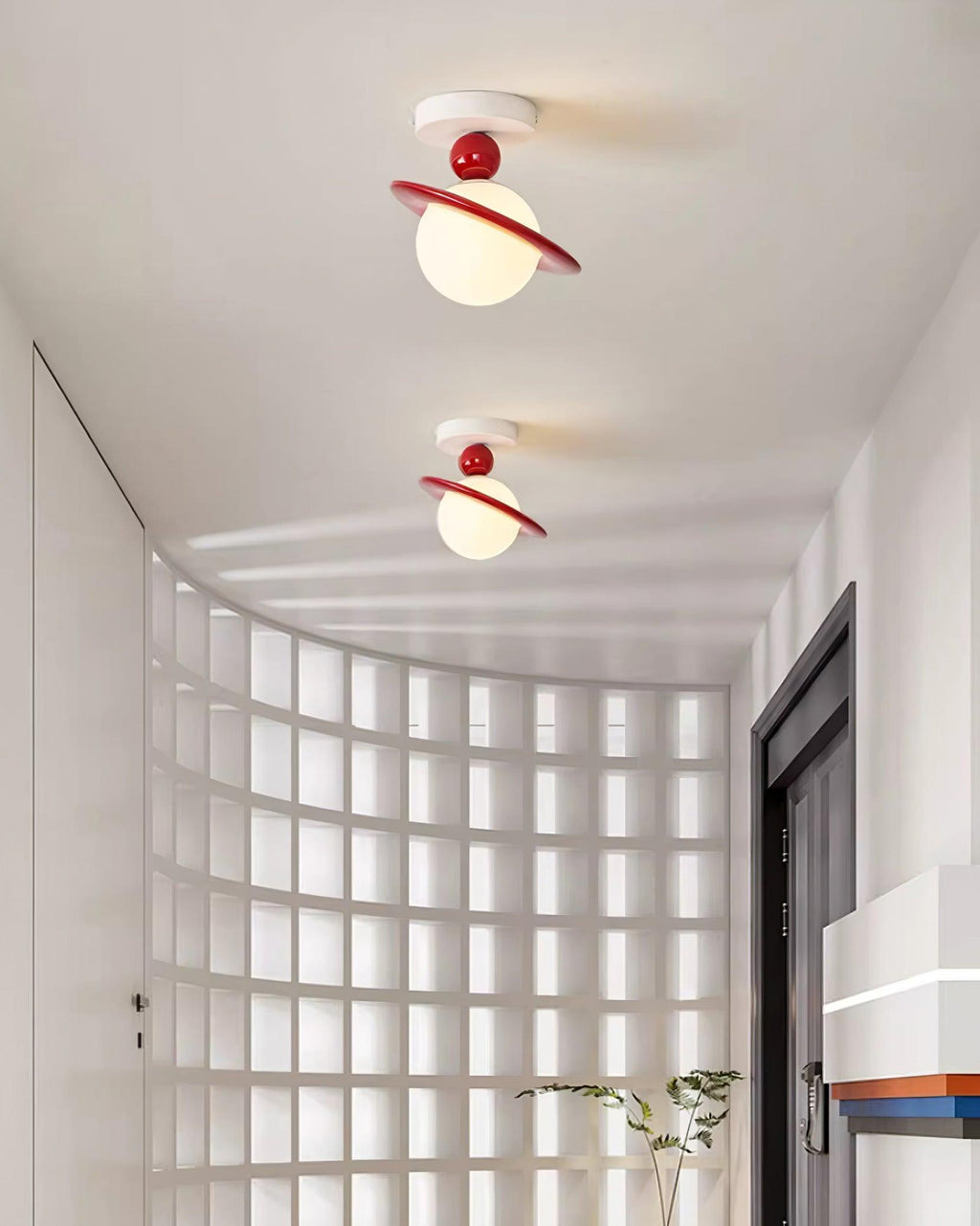 Pivoro Red and White Ceiling Light | ventumra