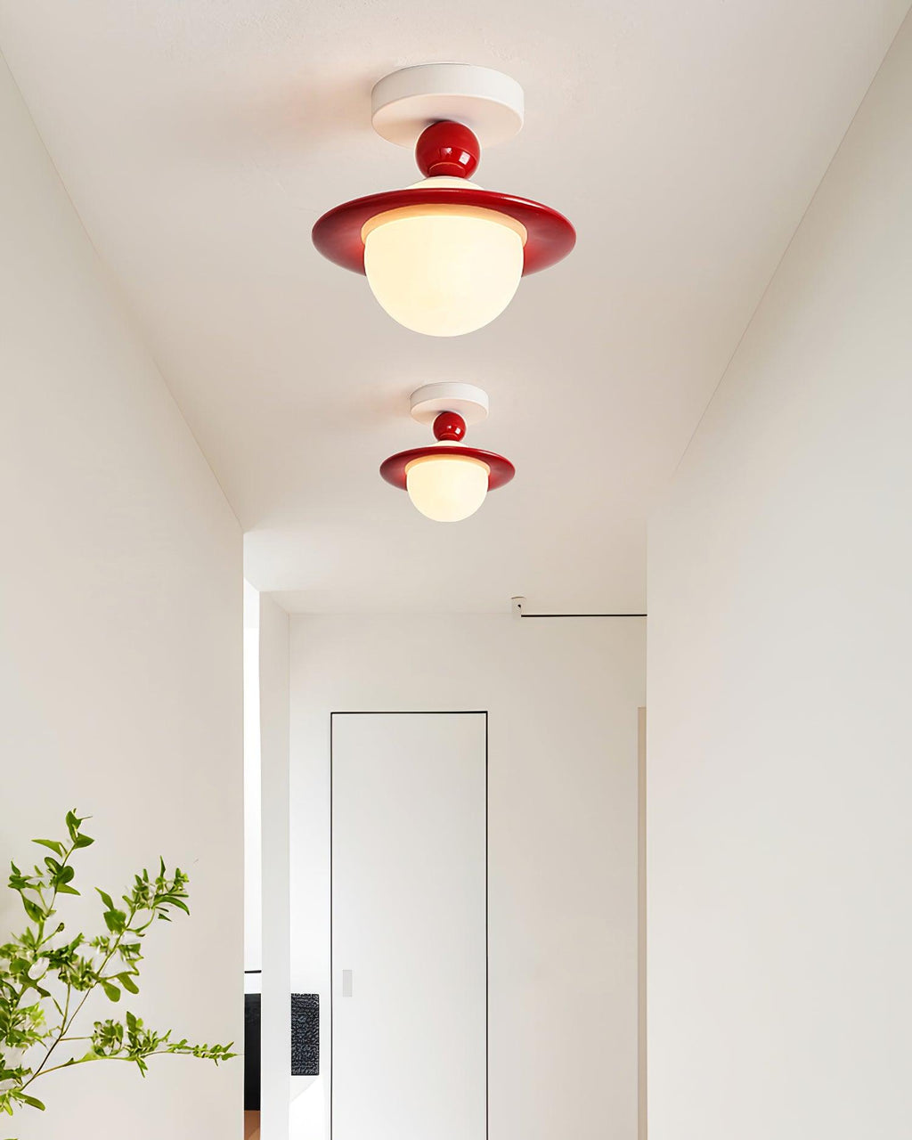 Pivoro Red and White Ceiling Light | ventumra