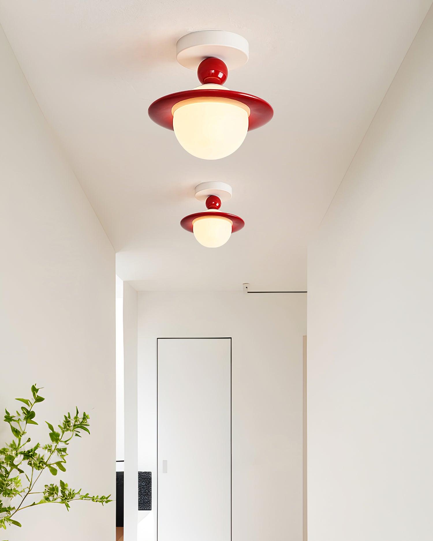 Pivoro Red and White Ceiling Light | ventumra