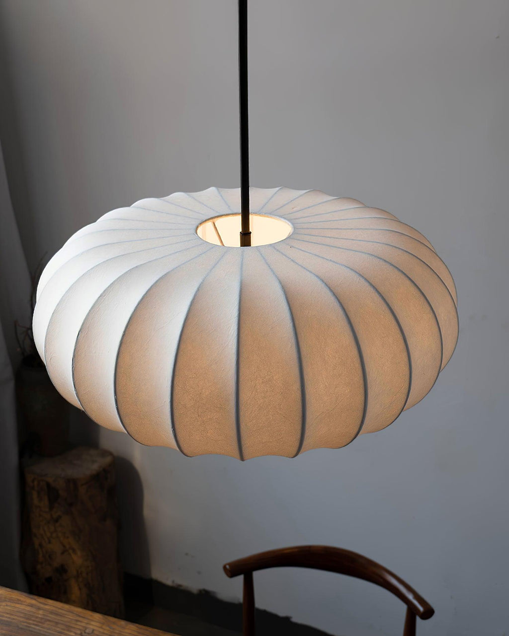 Kirei Silk Pendant Light in Minimalist Wabi-Sabi Style