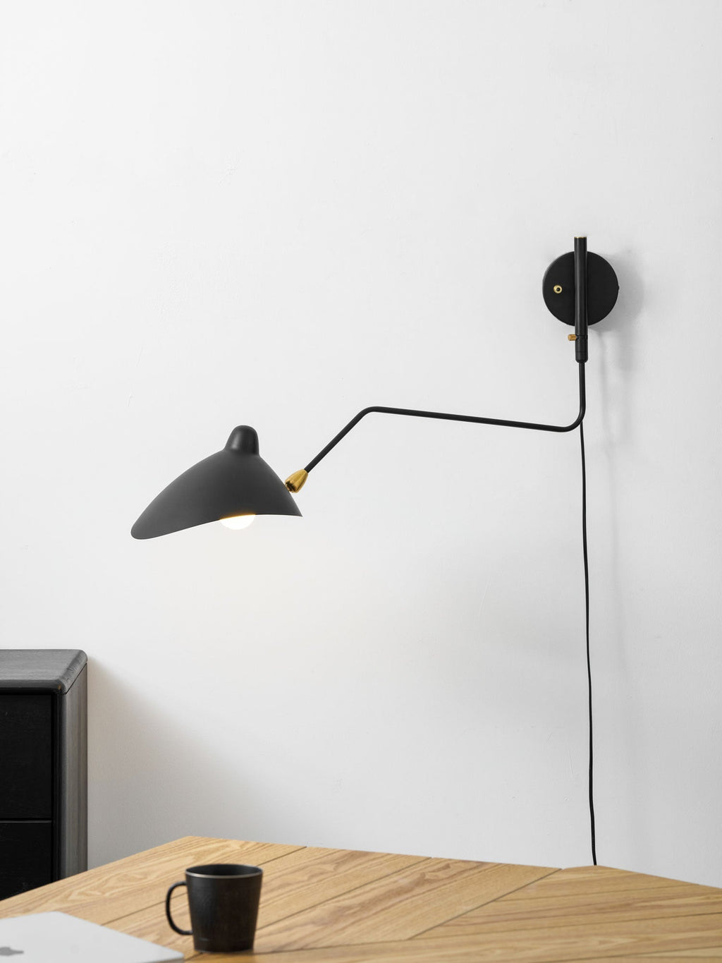 Adjustable Long Arm Metal Wall Sconce with Rotating Shade | Ventumra