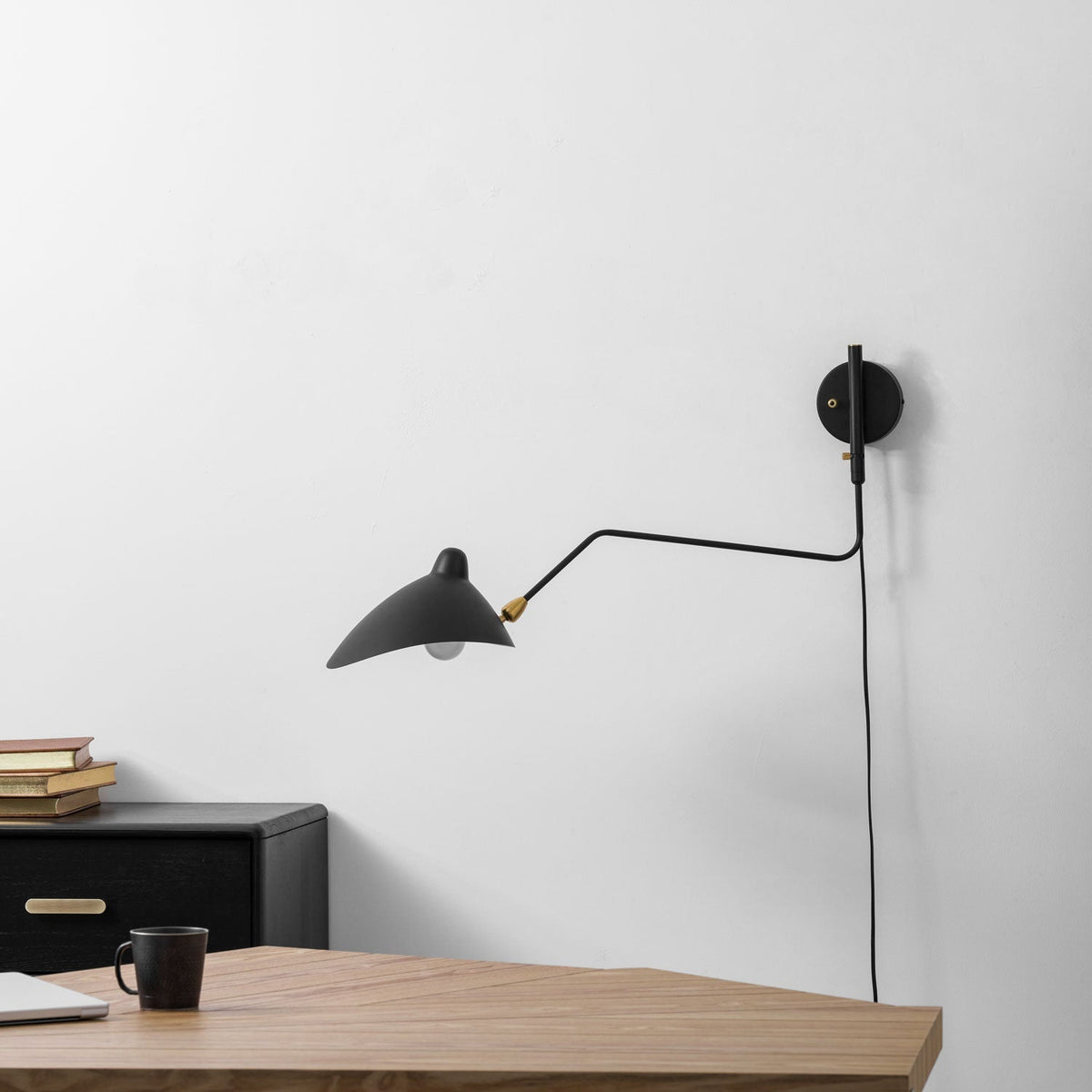 Adjustable Long Arm Metal Wall Sconce with Rotating Shade | Ventumra